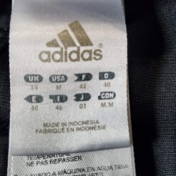 Adidas Black & Periwinkle Blue Stripe Shorts - Picture 4 of 4